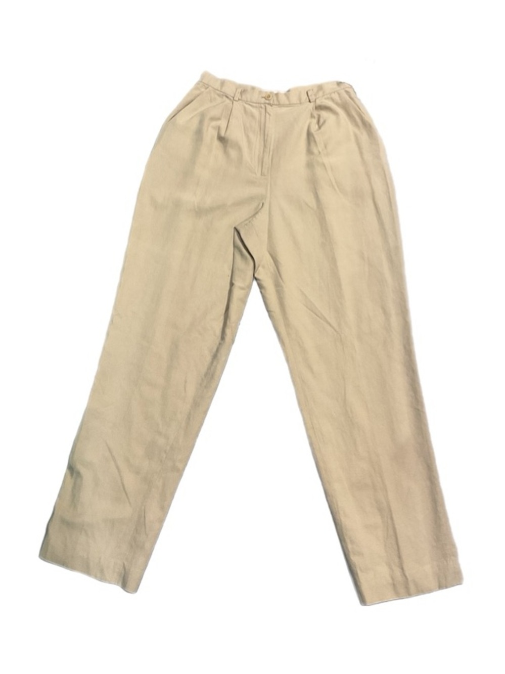 Lands’ End Women’s Pleated Trouser Khaki Pants